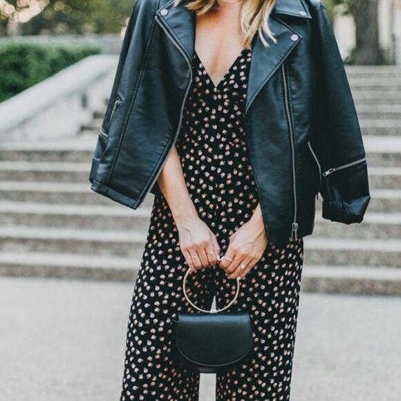 Free People Mia Black Size 2 Floral Jumpsuit - Picture 1 of 9